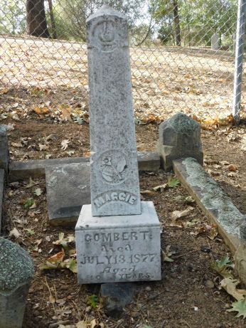 [Picture of Maggie Gombert grave]